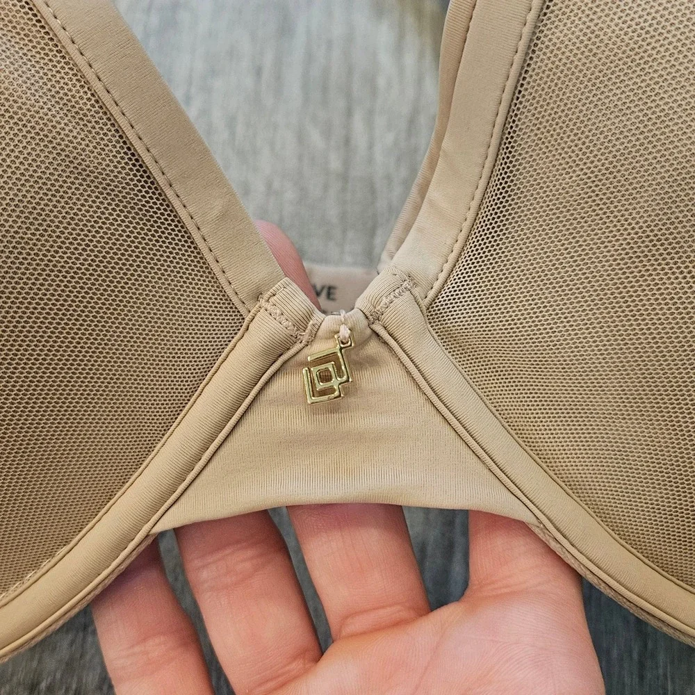 ThirdLove 24/7 Classic Contour Plunge‎ Bra Size 32G Beige Mesh Underwire Comfort